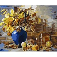 Kit pictura pe numere cu flori, 40x50 cm, PPT508