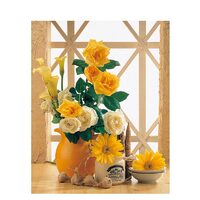Kit pictura pe numere cu flori, 40x50 cm, PPT572