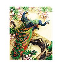 Kit pictura pe numere cu pasari, 40x50 cm, PPT603