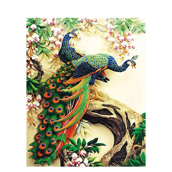 Kit pictura pe numere cu pasari, 40x50 cm, PPT603
