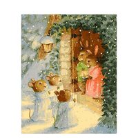 Kit pictura pe numere cu peisaje de iarna, 40x50 cm, PPT611