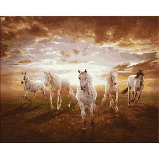Kit pictura pe numere cu animale, 40x50 cm, PPT625