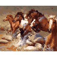 Kit pictura pe numere cu animale, 40x50 cm, PPT631