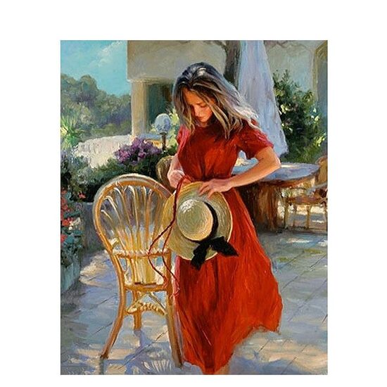 Kit pictura pe numere cu oameni, 40x50 cm, PPT638