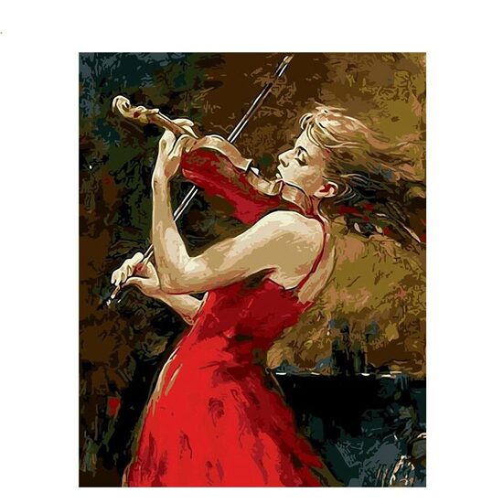 Kit pictura pe numere cu oameni, 40x50 cm, PPT639