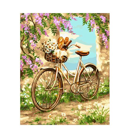 Kit pictura pe numere 40x50 cm, Bicicleta PPT813