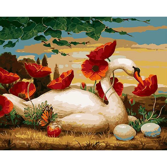Kit pictura pe numere cu animale, 40x50 cm, PPT302