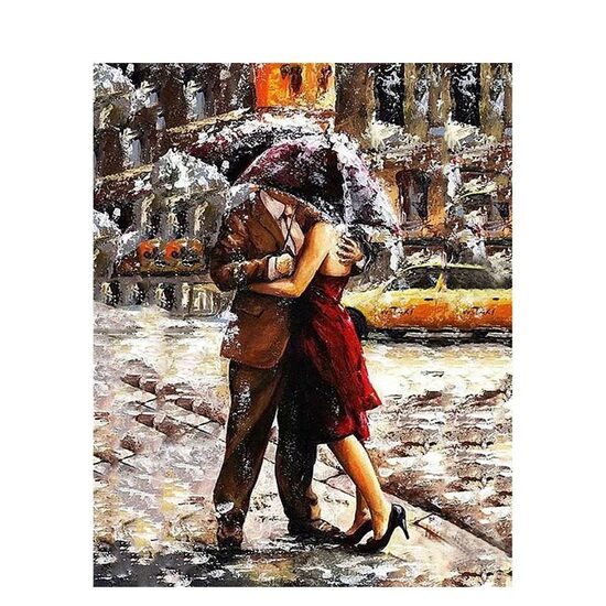 Kit pictura pe numere cu oameni, 40x50 cm, PPT311