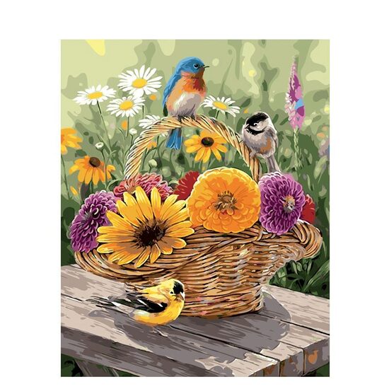 kit pictura pe numere cu flori 40x50 cm, PPT316