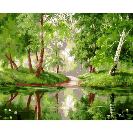 Kit pictura pe numere cu peisaje 40x50 cm, PPT322