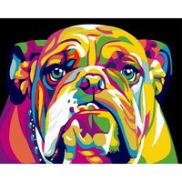 Kit pictura pe numere cu animale, 40x50 cm, PPT323