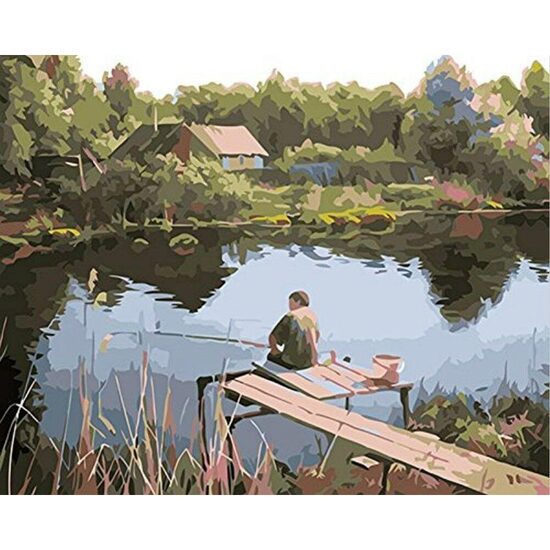 Kit pictura pe numere cu oameni, 40x50 cm, PPT325