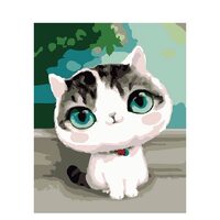 Kit pictura pe numere cu animale, 40x50 cm, PPT326