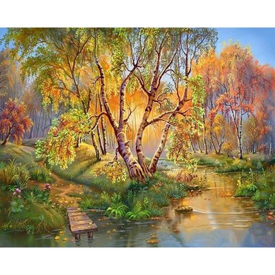 Kit pictura pe numere cu peisaje 40x50 cm, PPT332