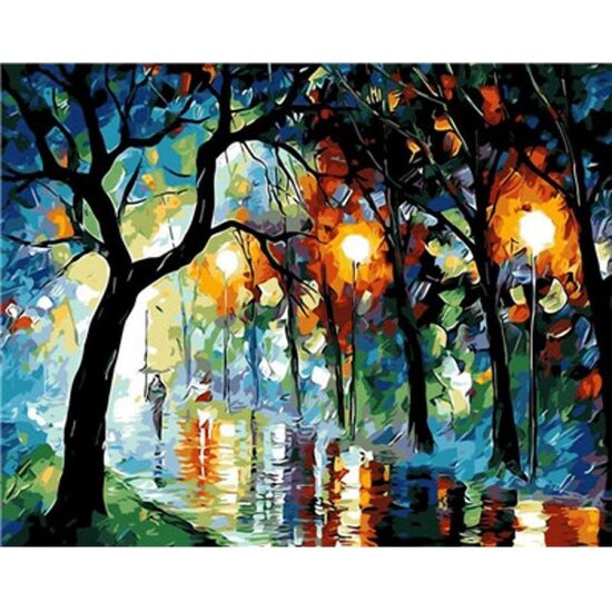 Kit pictura pe numere cu caricaturi, 40x50cm, PPT3161