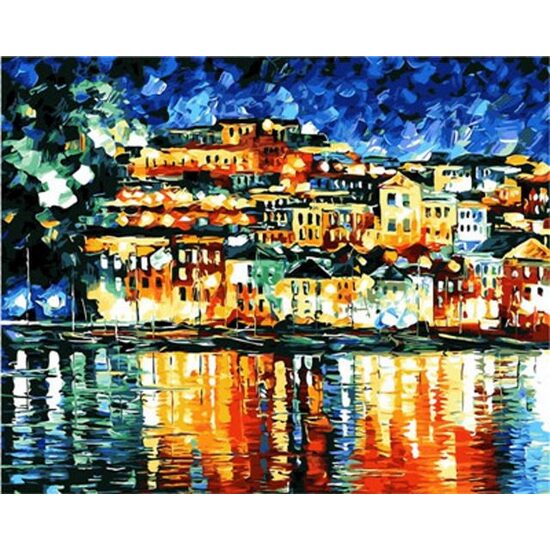 Kit pictura pe numere cu caricaturi, 40x50cm, PPT3162