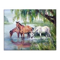 Kit pictura pe numere cu animale, 40x50cm, PPT3163