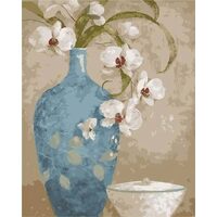 Kit pictura pe numere cu flori, 40x50cm, PPT3167