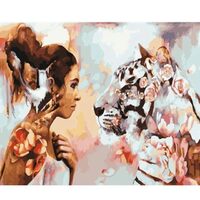 Kit pictura pe numere cu caricaturi, 40x50cm, PPT3168