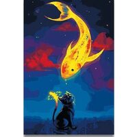 Kit pictura pe numere cu caricaturi, 40x50cm, PPT3170