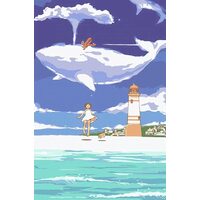 Kit pictura pe numere cu caricaturi, 40x50cm, PPT3172