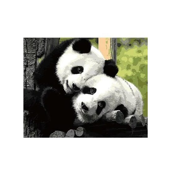 Kit pictura pe numere cu animale, 40x50cm, PPT3193