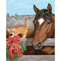 Kit pictura pe numere cu animale, 40x50cm, PPT3194
