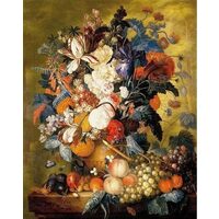 Kit pictura pe numere cu flori, 40x50cm, PPT3205