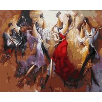 Kit pictura pe numere cu caricaturi, 40x50cm, PPT3219