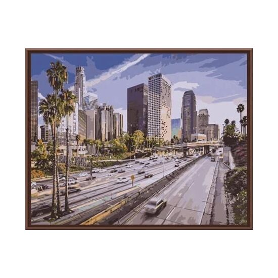 Kit pictura pe numere cu orase, 40x50cm, PPT3220