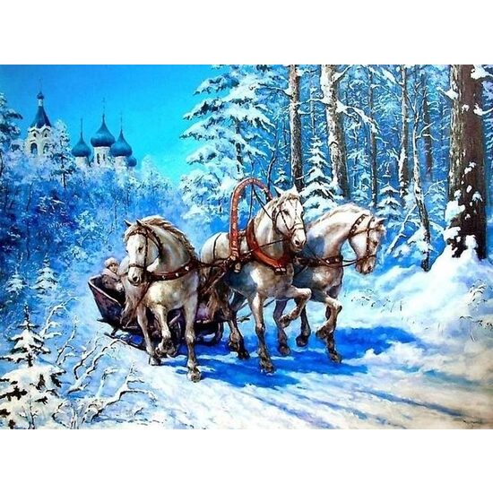 Kit pictura pe numere cu caricaturi, 40x50cm, PPT3231