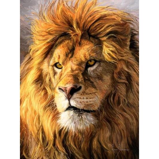 Kit pictura pe numere cu animale, 40x50cm, PPT3236