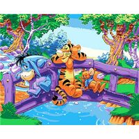 Kit pictura pe numere cu caricaturi, 40x50cm, PPT3241