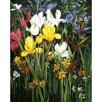 Kit pictura pe numere cu flori, 40x50cm, PPT3242