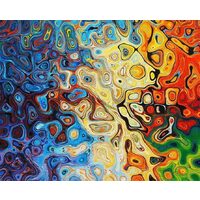 Kit pictura pe numere cu caricaturi, 40x50cm, PPT3258
