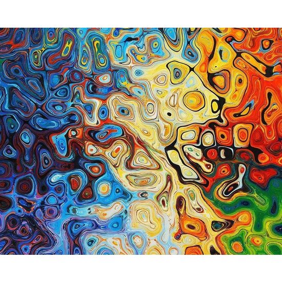 Kit pictura pe numere cu caricaturi, 40x50cm, PPT3258