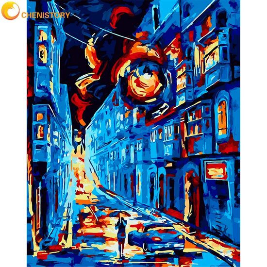 Kit pictura pe numere cu caricaturi, 40x50cm, PPT3289