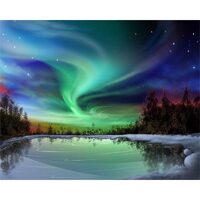 Kit pictura pe numere cu peisaj, 40x50cm, PPT3301