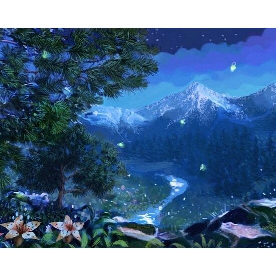 Kit pictura pe numere cu natura, 40x50cm, PPT3311