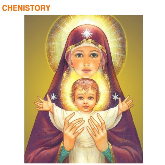 Kit pictura pe numere 40x50cm, Religion PPT3412
