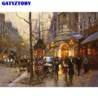Kit pictura pe numere cu peisaj, 40x50cm, PPT3700