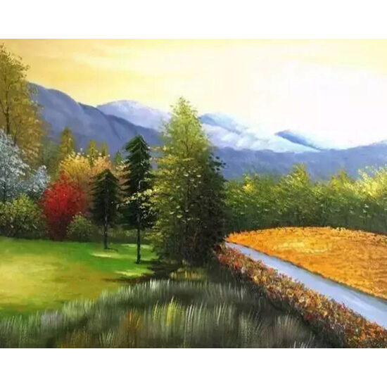 Kit pictura pe numere cu peisaj, 40x50cm, PPT3704