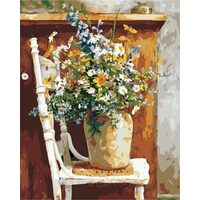 Kit pictura pe numere cu flori, 40x50cm, PPT3416