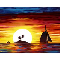 Kit pictura pe numere cu peisaj, 40x50cm, PPT3730