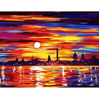 Kit pictura pe numere cu peisaj, 40x50cm, PPT3732