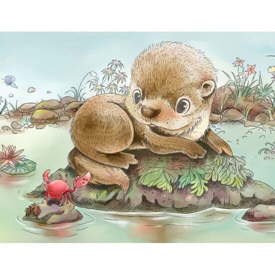 Kit pictura pe numere cu animale, 40x50cm, PPT3733