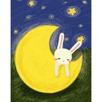 Kit pictura pe numere cu animale, 40x50cm, PPT3744