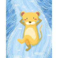Kit pictura pe numere cu animale, 40x50cm, PPT3746