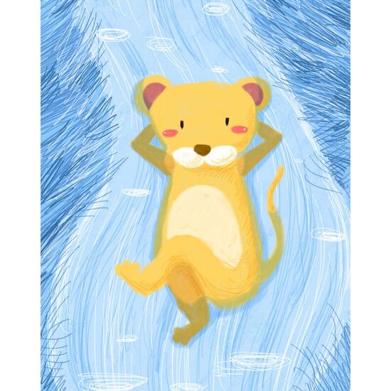 Kit pictura pe numere cu animale, 40x50cm, PPT3746