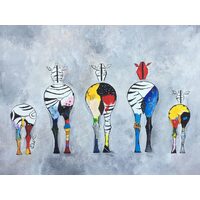 Kit pictura pe numere cu caricaturi, 40x50cm, PPT3454